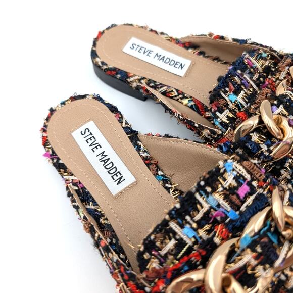 Steve Madden Cassady Loafer Mule Women's Leather White Multi Color Size US5M - Picture 11 of 11